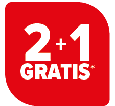 2 + 1 gratis* 