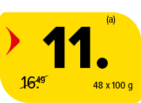 ﻿,﻿(a)﻿,48 x 100 g,﻿/16.49﻿,﻿11.