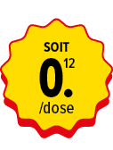 soit﻿ ﻿0.12﻿ ﻿/dose﻿,